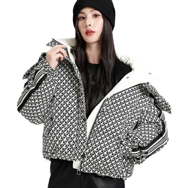 Gloves Down Jacket Women's Large Lapel Fashion Design Thickened Coat - Image 2