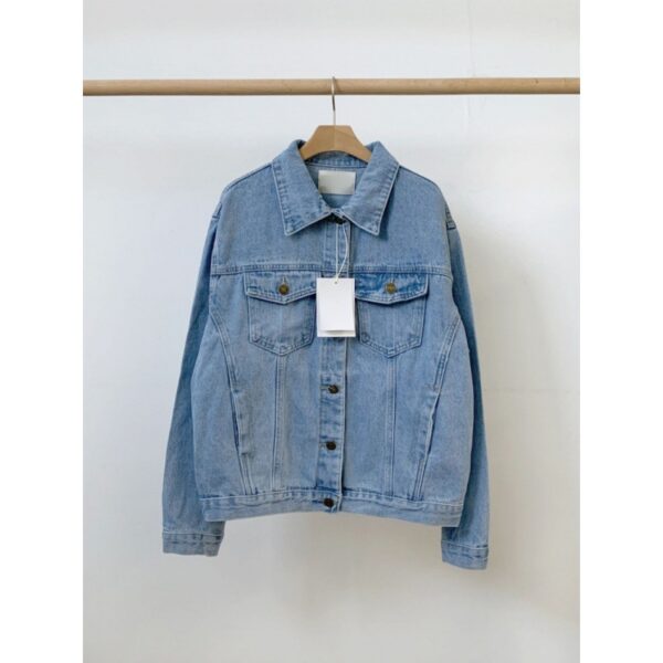 Retro Regular Washed Denim Jacket - Image 4