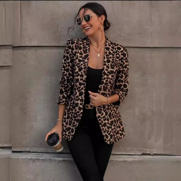 Leopard Print Suit Coat