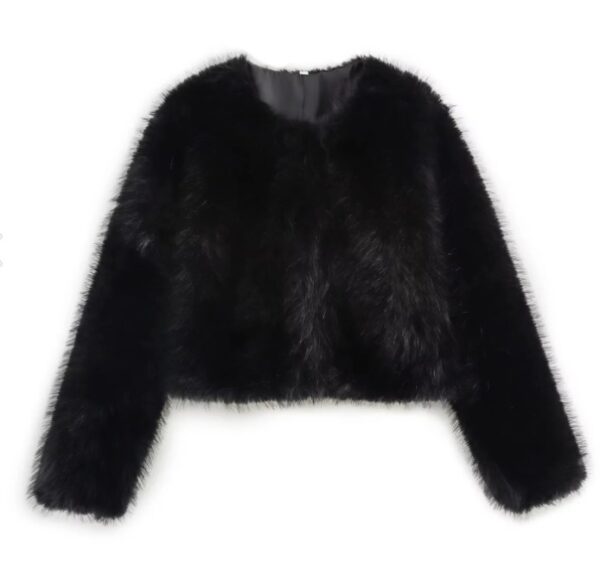 Women's Artificial Leather Fur Coat Short Coat - Image 6