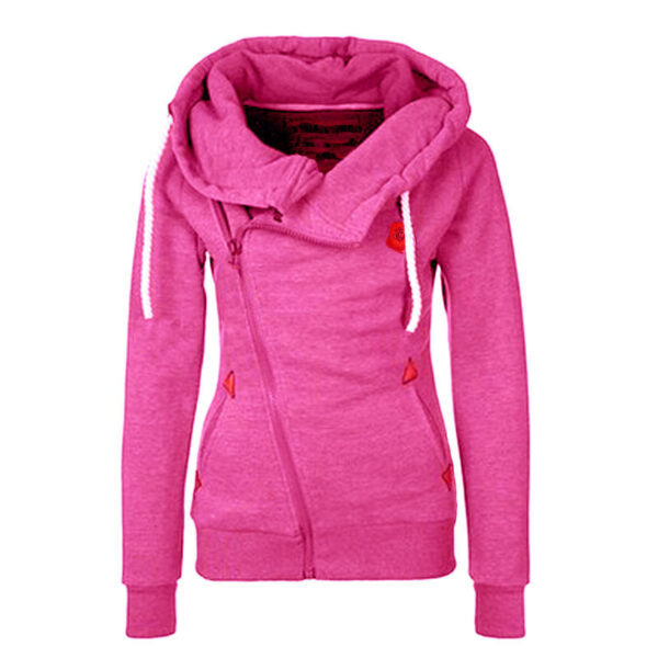 Women's Sport Cardigan Side Zipper Hoodie - Image 7