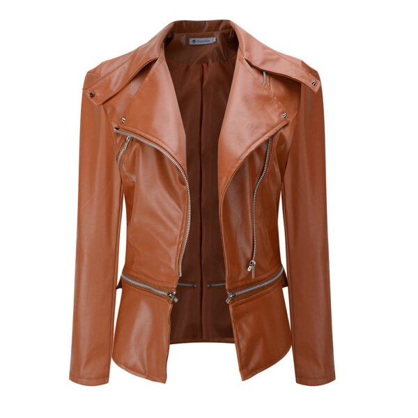 Motorcycle leather jacket zipper - Image 6