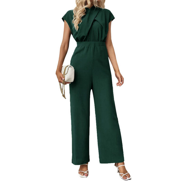 Women's Sleeveless Pleated Collar Jumpsuit - Image 4