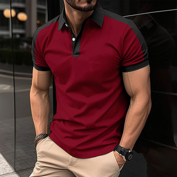 Men's Short Sleeve Business Shirt Summer Casual Polo Shirts - Image 7