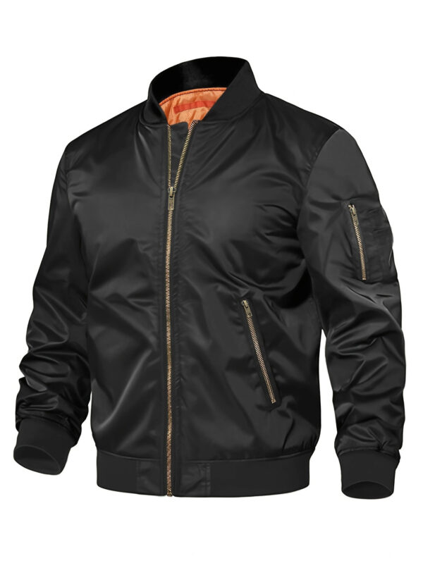 Mens Jacket  Outwear Coat Zipper - Image 3