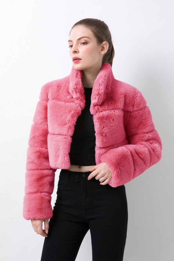 Imitation Fur Women's Coat Imitation Horizontal Stitching - Image 5