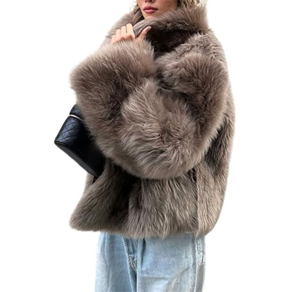 Plush Fur Coat Fashion Casual And Comfortable Eye-catching Warm - Image 5