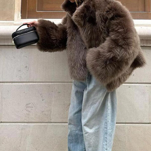 Plush Fur Coat Fashion Casual And Comfortable Eye-catching Warm - Image 6