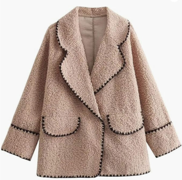 Plush Faux Fur Wool Jacket - Image 4