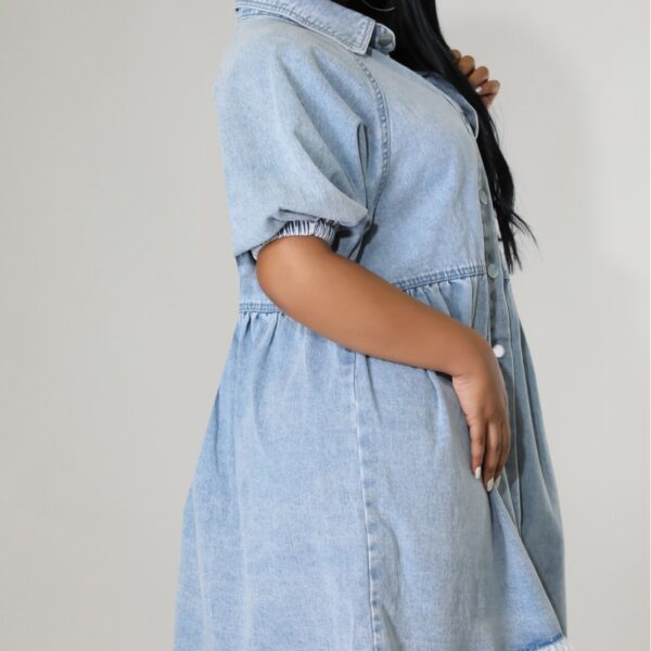 Women's Casual Denim Dress - Image 4