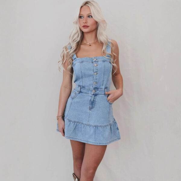 Fashion Hot Girl Denim Women's Dress - Image 3