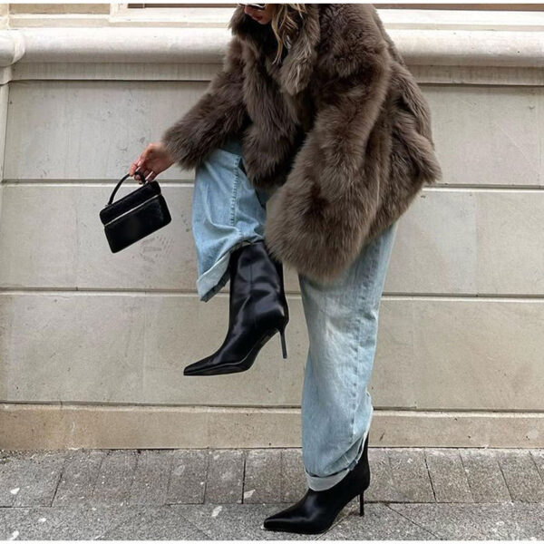 Plush Fur Coat Fashion Casual And Comfortable Eye-catching Warm - Image 4