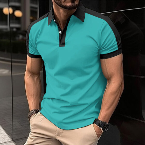 Men's Short Sleeve Business Shirt Summer Casual Polo Shirts - Image 3