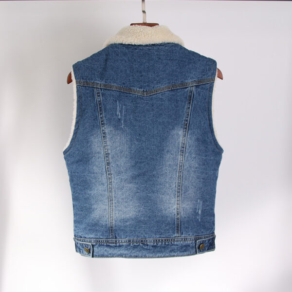 Autumn And Winter Korean Slim Fit Lamb Wool Thickened Vest - Image 2