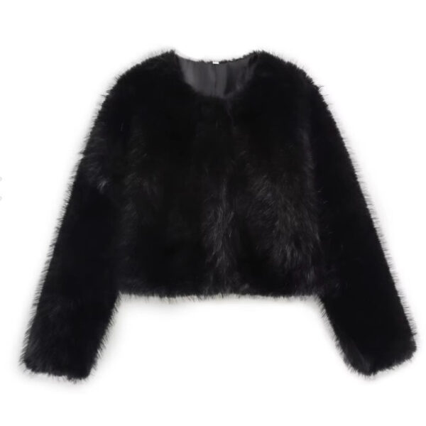 Women's Artificial Leather Fur Coat Short Coat - Image 8