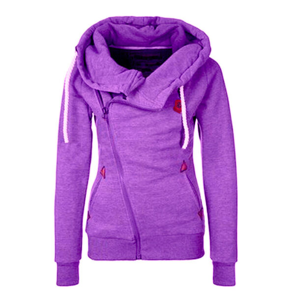 Women's Sport Cardigan Side Zipper Hoodie - Image 5