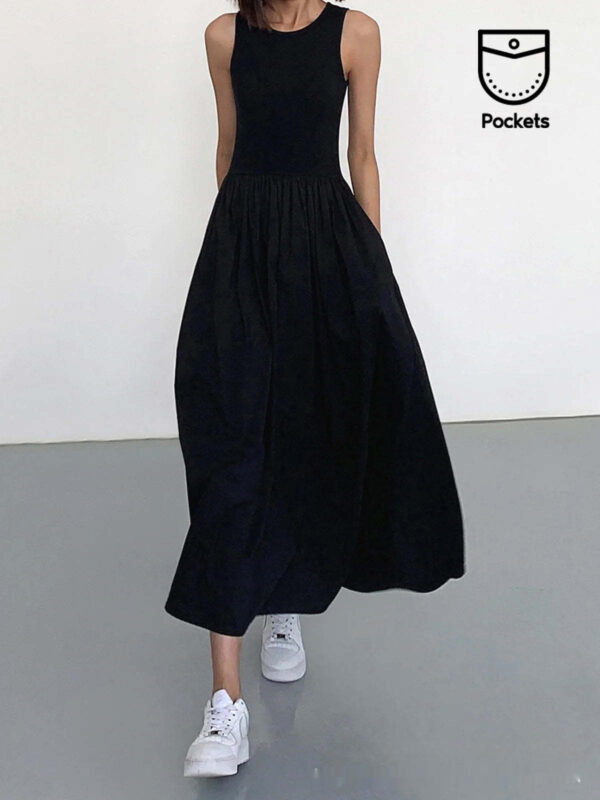 Long Patch Sleeveless Summer Dress Women's - Image 6