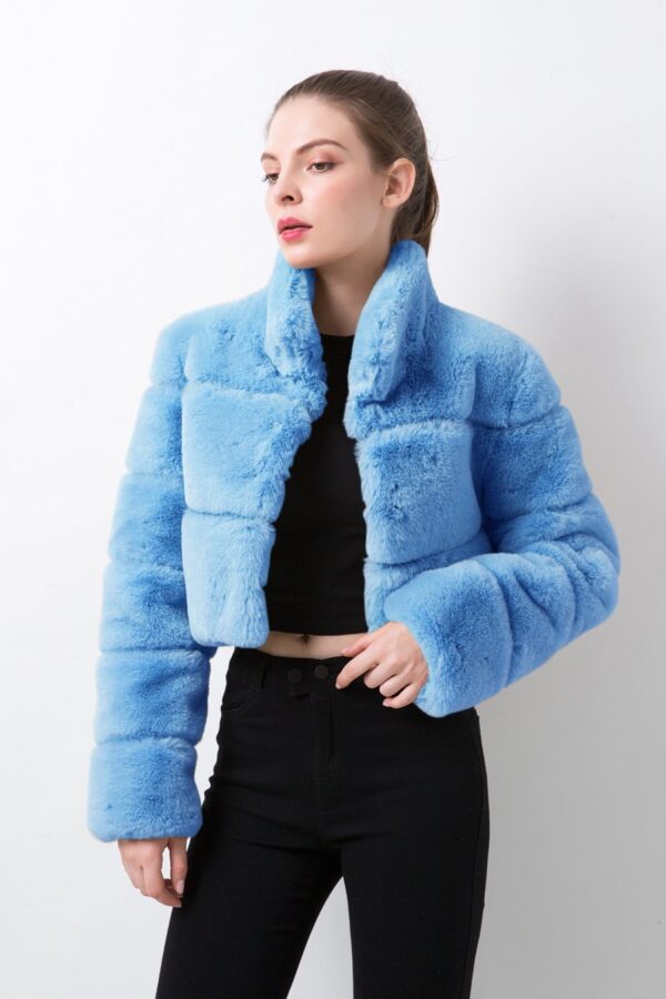 Imitation Fur Women's Coat Imitation Horizontal Stitching - Image 4