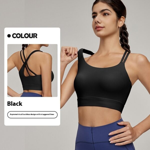 Sexy Oblique Shoulder Sports Vest Female With Chest Pad Temperament Anti-slip Shoulder - Image 4