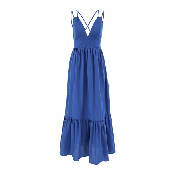 V-neck Backless Sling Dress Design Women - Image 4