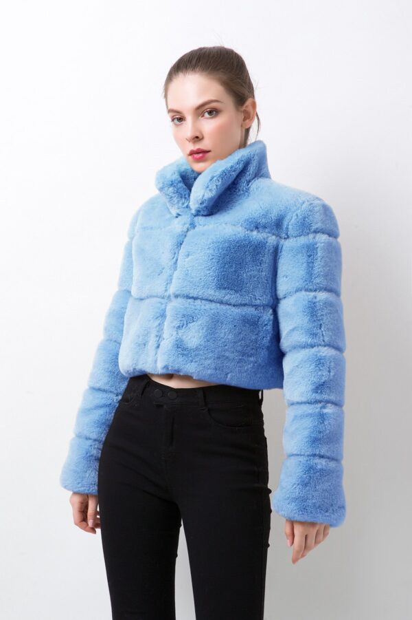 Imitation Fur Women's Coat Imitation Horizontal Stitching - Image 6