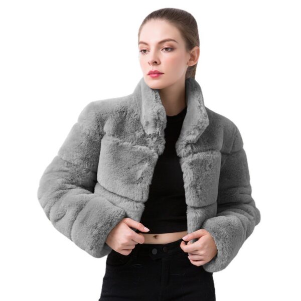 Imitation Fur Women's Coat Imitation Horizontal Stitching - Image 8