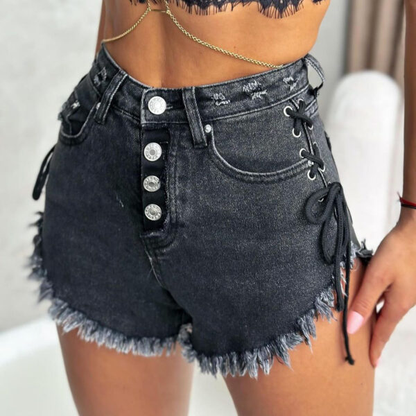 Burrs Slimming Hot Girl Denim Shorts - Image 4