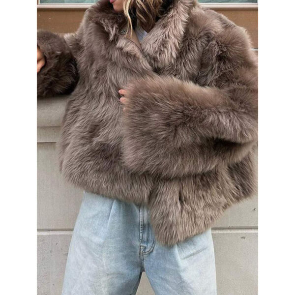 Plush Fur Coat Fashion Casual And Comfortable Eye-catching Warm - Image 7