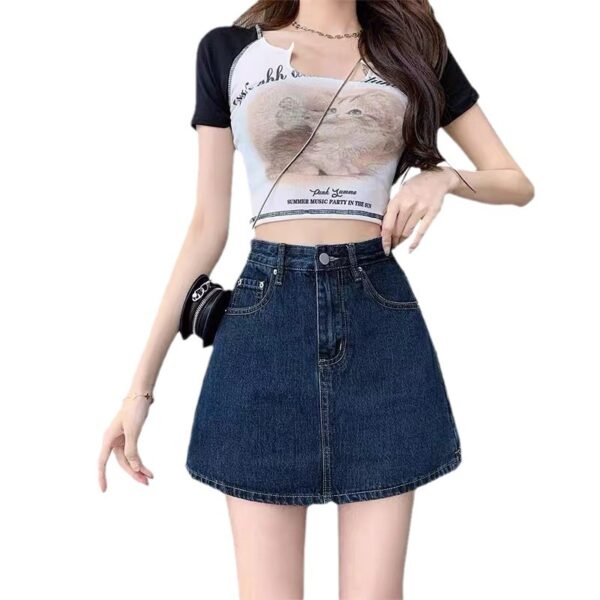 Fashion Denim Hip-wrapped Short Skirt For Women - Image 6