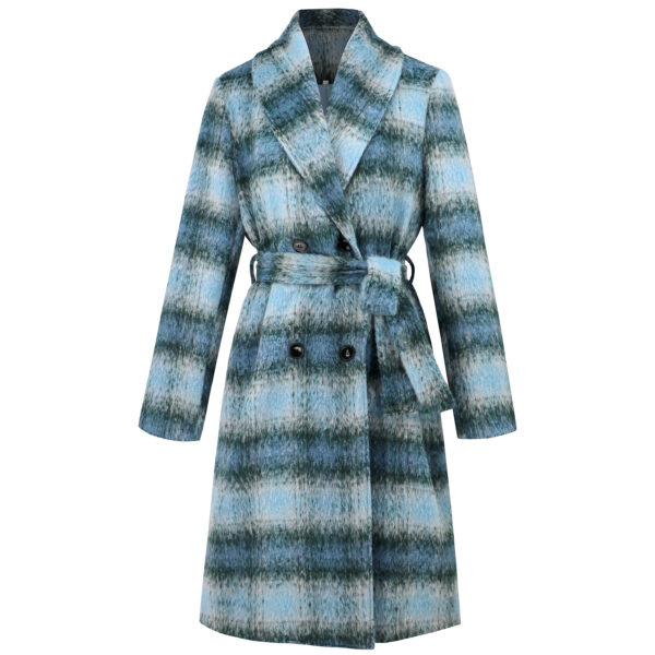 Winter Retro Slim Temperament Double Row Long-cut Coat - Image 3