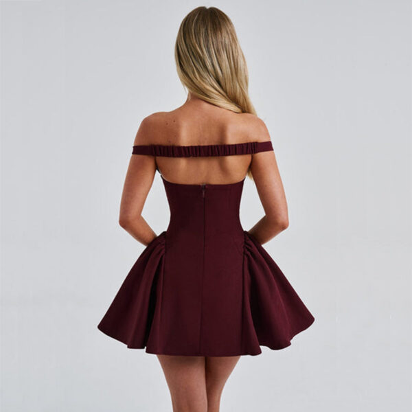 Women's Autumn New Backless Solid Color Slim Dress - Image 5