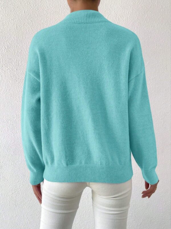 Women's Fashion Solid Color Loose Knitted Top - Image 6