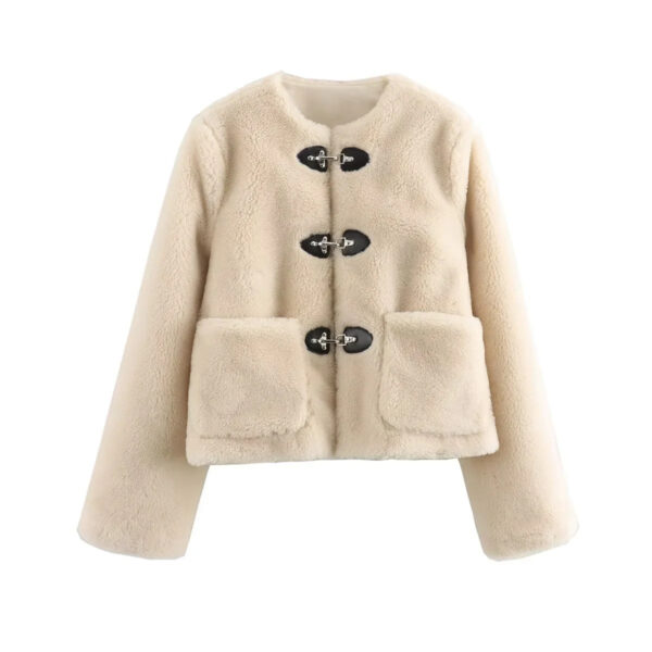 Autumn And Winter Thermal Fleece Coat For Women - Image 3