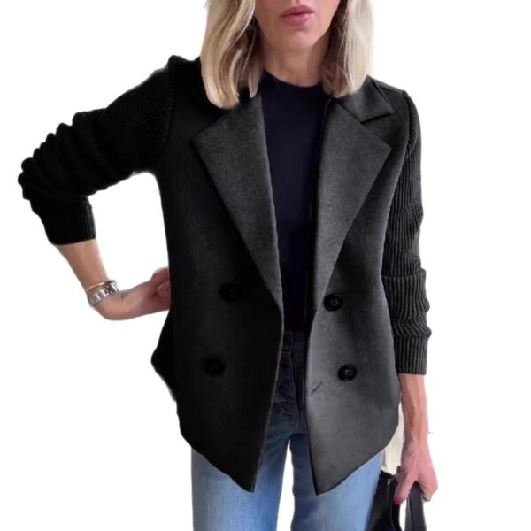 Women's Suit Collar Casual Top Woolen Coat - Image 10