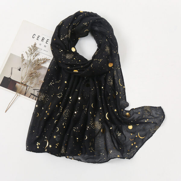 Polyester Starry Sky Bronzing Women's Scarf - Image 5