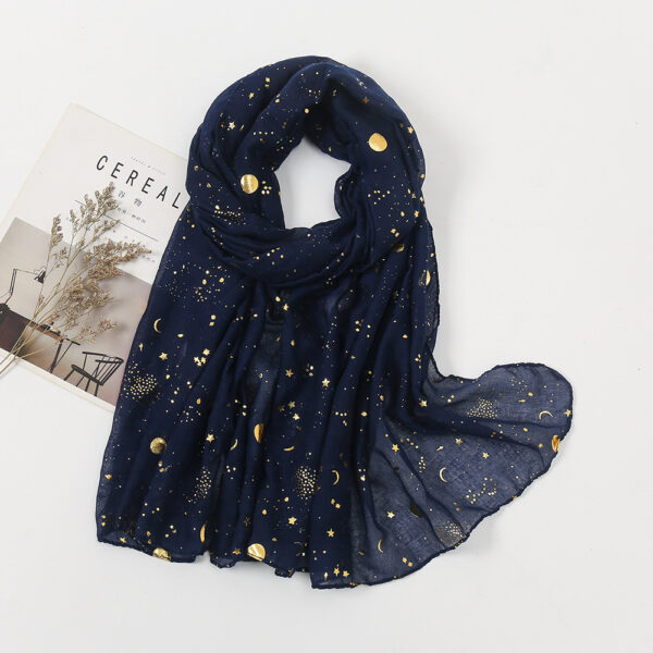 Polyester Starry Sky Bronzing Women's Scarf - Image 6