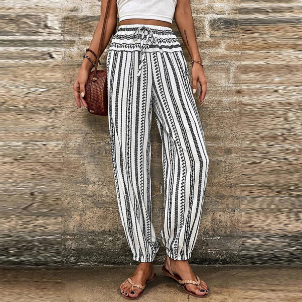 Print Casual Trousers Women - Image 5