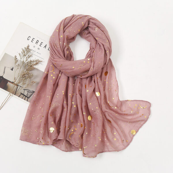 Polyester Starry Sky Bronzing Women's Scarf - Image 2