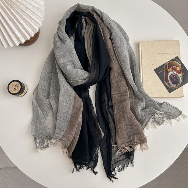 Autumn And Winter Leisure Style Simple Pure Cotton Scarf