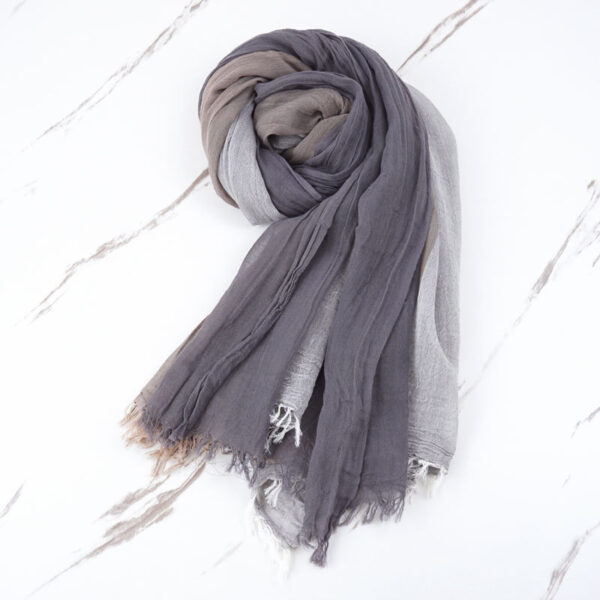 Autumn And Winter Leisure Style Simple Pure Cotton Scarf - Image 3