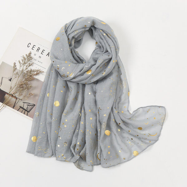 Polyester Starry Sky Bronzing Women's Scarf