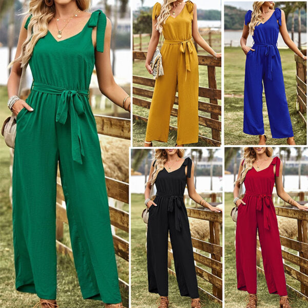 Ladies New Elegant Solid Color Jumpsuit - Image 4