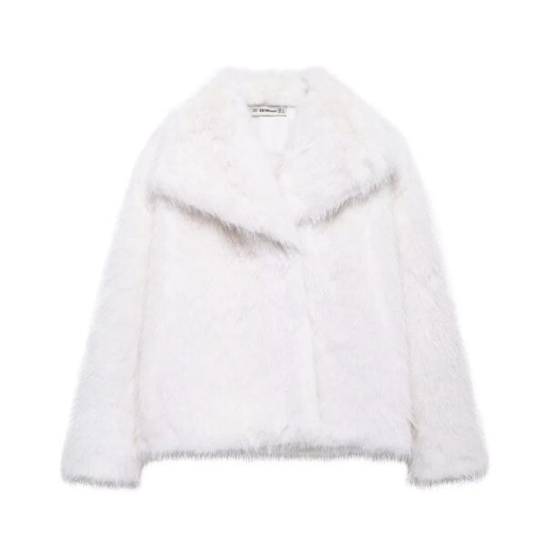 Women's Faux Fur Fluffy Jacket - Image 9