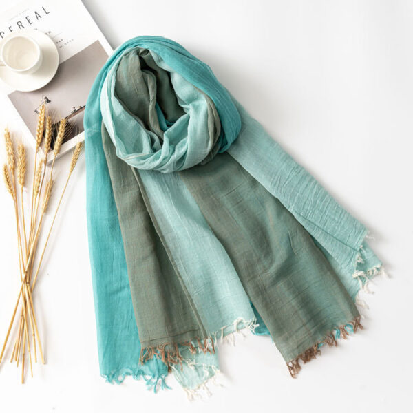 Autumn And Winter Leisure Style Simple Pure Cotton Scarf - Image 10