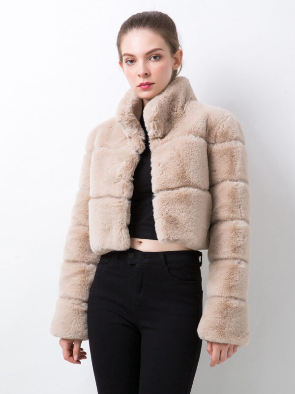 Imitation Fur Women's Coat Imitation Horizontal Stitching - Image 3