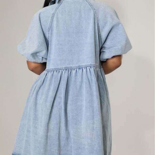 Women's Casual Denim Dress - Image 3