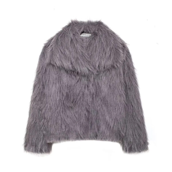 Women's Faux Fur Fluffy Jacket - Image 7