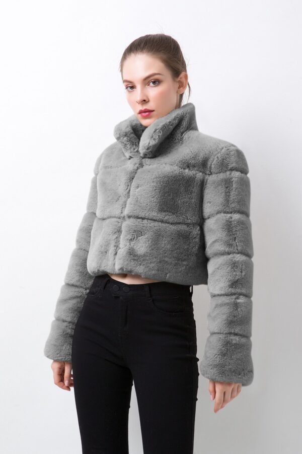 Imitation Fur Women's Coat Imitation Horizontal Stitching - Image 7