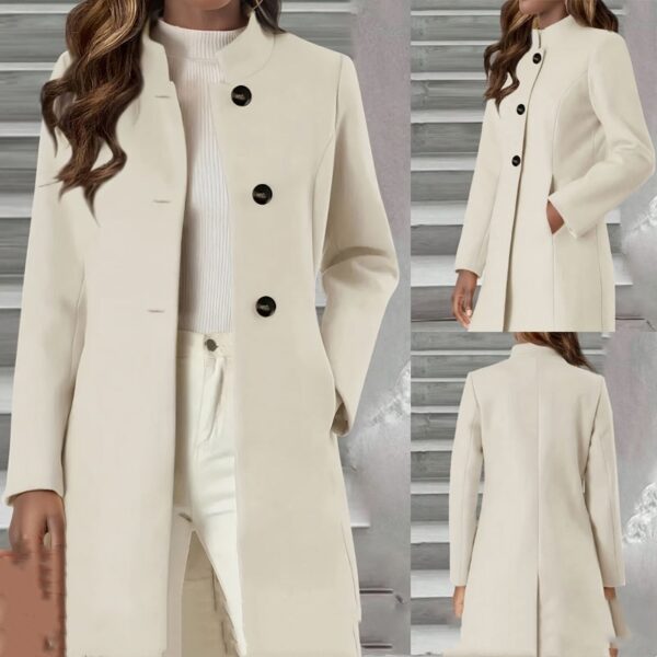 European And American Temperament Slim Fit Elegant Woolen Coat