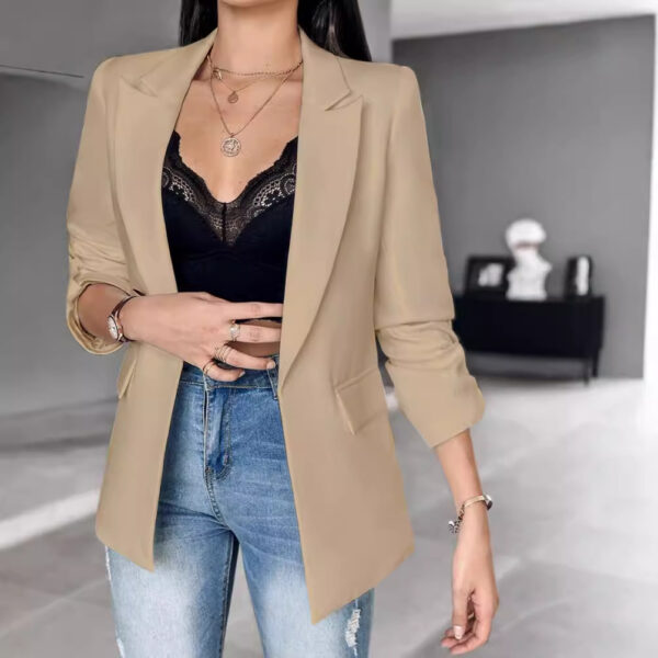 Long Sleeve Cardigan Suit Coat For Women - Image 7